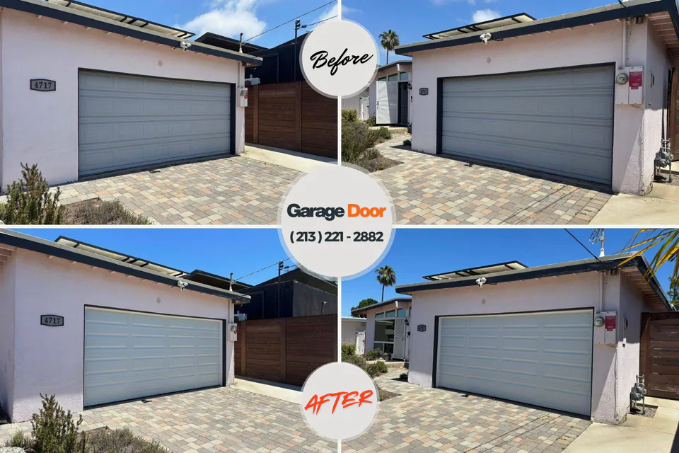 Before and after: garage door repair West Loch Estate, HI